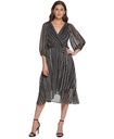 Vestido midi cruzado de gasa