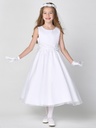 Vestido Organza satinada y cristal