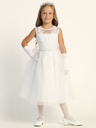 Vestido bordado con cordones