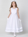 Vestido con escote de perlas