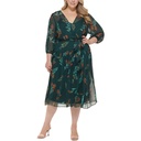 Vestido traslapado con estampado floral