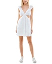 Vestido con abertura y volantes