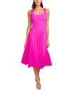 Vestido midi sin mangas con vuelo