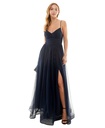 Vestido con corpiño plisado de tul