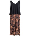Enterizo crop estampado en contraste