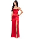 Vestido de satén drapeado