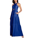 Vestido halter con abertura cruzada