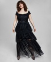 Vestido de tul escalonado