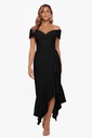 Vestido formal con hombros descubiertos
