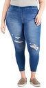 Jeggings de tiro medio con rasgados
