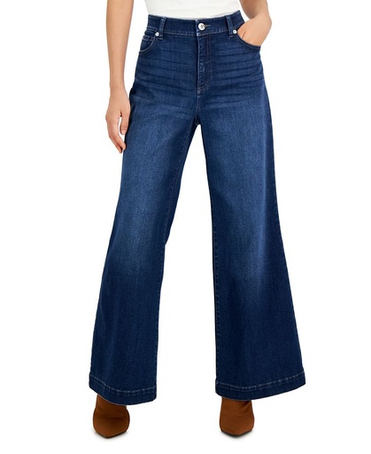 Jeans de pierna ancha y tiro alto