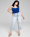 Jeans rectos con rasgados