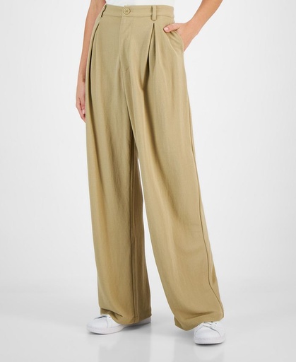 Pantalón con pinzas de tiro alto