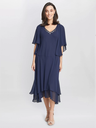 Vestido midi de gasa con chaqueta Cheryl