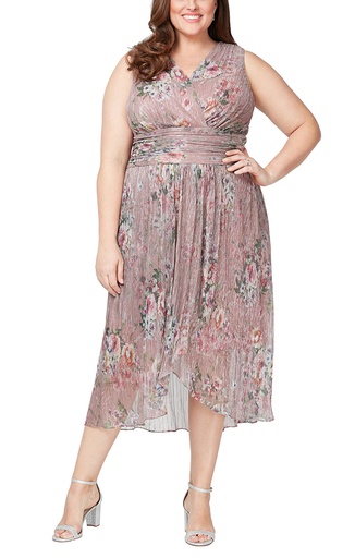 Vestido estampado con escote cruzado