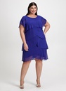 Vestido a capas con volantes y pedrería