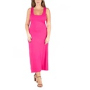 Vestido maxi recto de punto