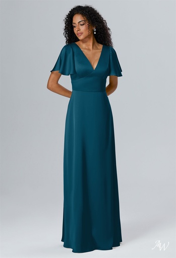 [1670004] Vestido largo con abertura Samraat