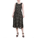 Vestido floral de gasa con cinturón
