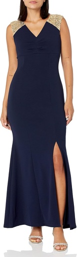 Vestido con lentejuela en los hombros