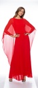 Vestido de gasa de crepé liso 