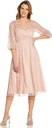Vestido midi con escote ilusion 