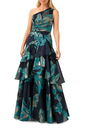 Vestido floral con volantes escalonados