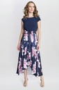 Vestido Mikado con estampado floral