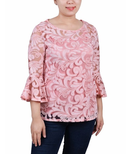 Blusa de mangas acampanadas