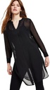 Blusa tipo túnica semitransparente