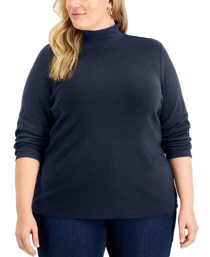 Blusa de algodón con cuello alto