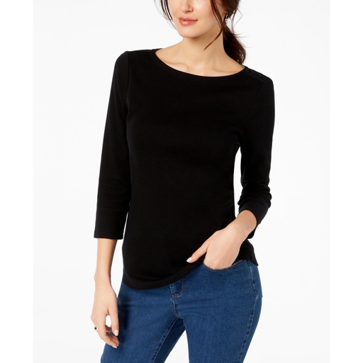Blusa de cuello barco Pima