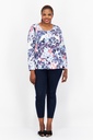 Blusa floreada de escote redondo