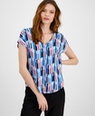 Blusa estampada de manga corta