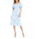 Vestido midi con cintura fruncida