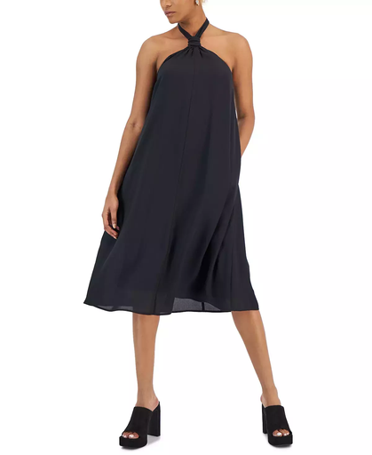 Vestido corto con cuello halter