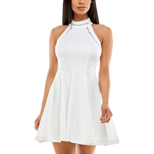 Vestido con cuello halter acampanado (copia)