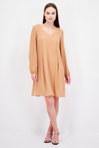 Vestido de gasa texturizada