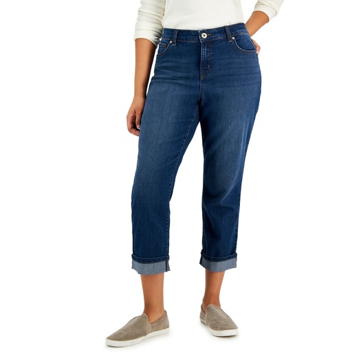 Pantalones capri de tiro medio curvy