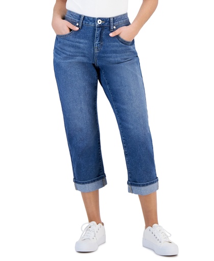 Pantalones capri de tiro medio