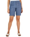 Bermudas de tiro medio Chambray