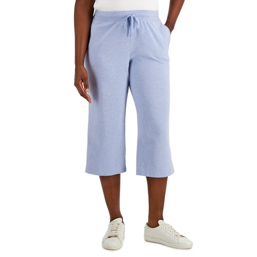 Pantalones capri de punto con cordón