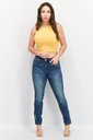 Jeans skinny con diseño de perlas