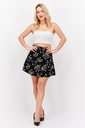 Falda floreada con volantes