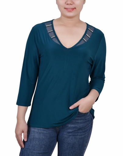 Blusa con escote ilusión
