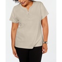 Camiseta Henley de manga corta