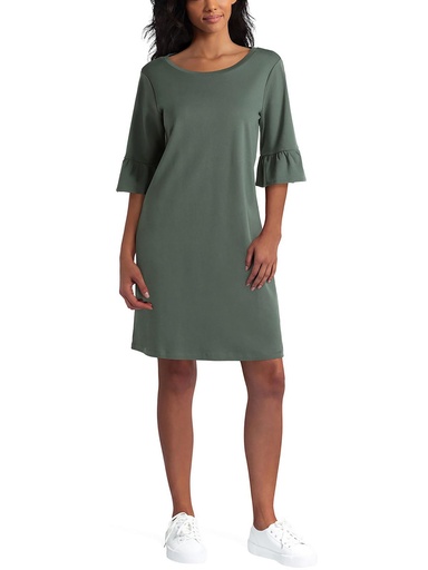Vestido con volantes en la mangas