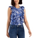 Blusa con magas de volantes