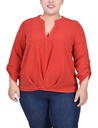 Blusa de crepe con apliques metálicos