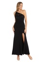 Vestido con capa con un hombro